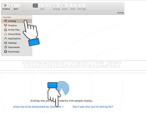 bật tính năng Airdrop trên Macbook